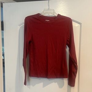 Old Navy Burgundy Long Sleeve Top